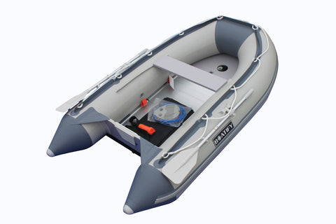 Boatify 8.9 ft Inflatable Boat Raft Dinghy Pontoon Boat kayak with Aluminum Floor